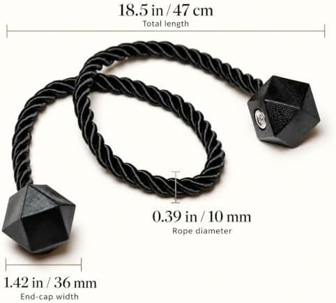 NazTur Magnetic Curtain Tiebacks, Curtain Ties, No-Drill Holdbacks (4 Pack)
