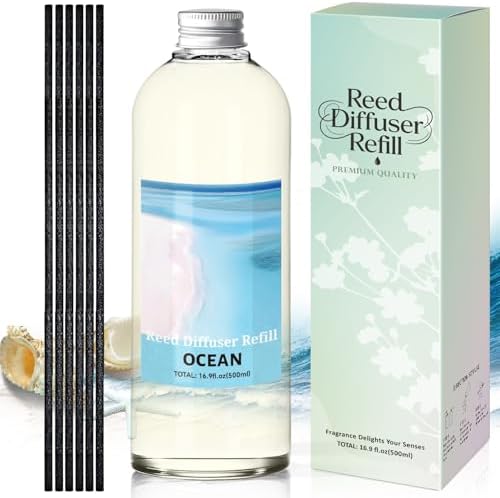 STRN Ocean Reed Diffuser Oil Refill, Scented Diffuser with Stick 500ML