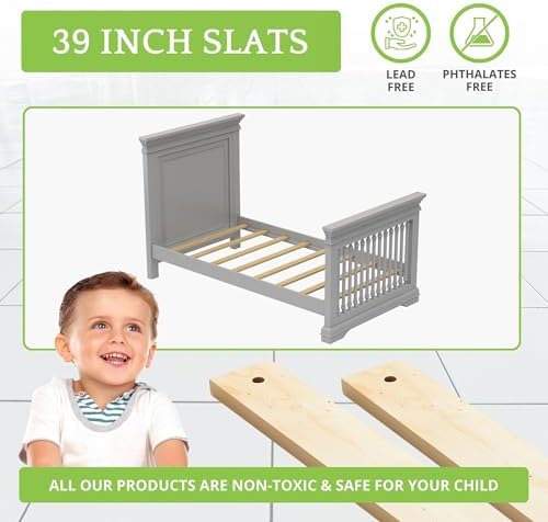 Replacement Bed Slats for Twin, Full, Queen & King Beds; Solid Wood Support