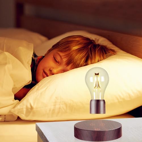 Levitating Lamp Magnetic Floating Spinning LED Light Bulb 360 Degree Rotating Night Lights for Creative Gifts Room Home Desk Table Office Decoration