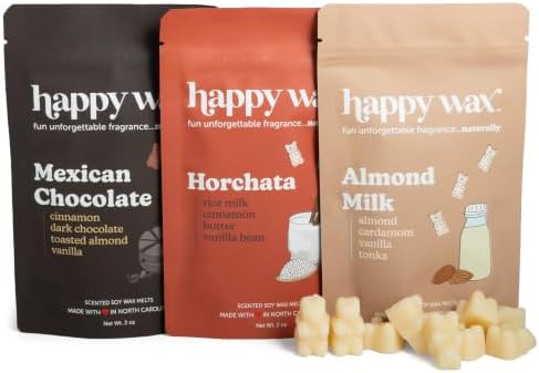 Happy Wax Fall Scented Soy Wax Melts 6oz Variety Pack - Dulces Collection