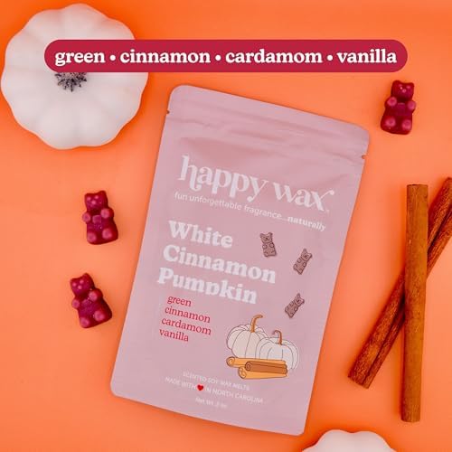 Happy Wax Fall Scented Soy Wax Melts 6oz Variety Pack - Cozy Pumpkin Mix