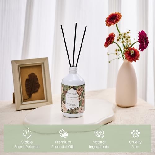 M&SENSE Reed Diffuser Set, Forest Mint Fir, 17oz Natural Essential Oil