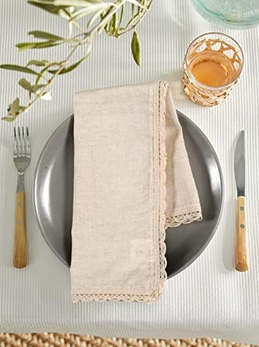 Ramanta Home Natural Coth Napkins Set of 12 20X20 Inches