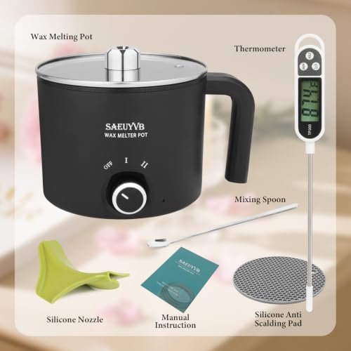 SAEUYVB Candle Making Kit with 1.8L Wax Melter Pot