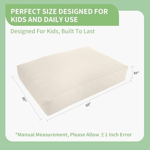3-in-1 Kids Bean Bag Chair, Convertible Floor Cushion