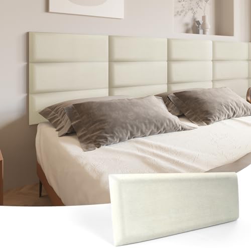 Art3d 12-Pack Peel and Stick Pearl Headboard, 9.84 x 23.62 in, White