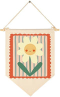 Smiley Flower-Kid's Room Wall Decor Gift for Baby Boys Girls Kids-Canvas Hanging Banner Pennant Wall Decor Gift for Nursery Homeschool Baby Room Playroom Bedroom