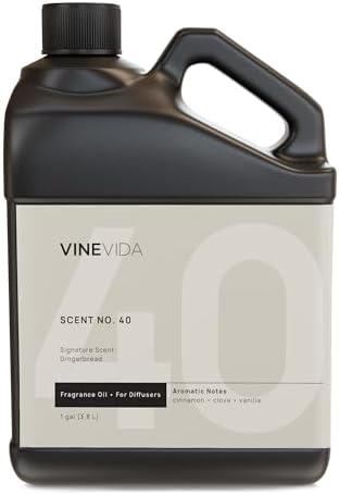 VINEVIDA [128 Fl Oz] Gingerbread Fragrance Oil for Cold Air Diffusers, Essential Oils for Diffuser Oil Refill & Air Freshener Room Spray