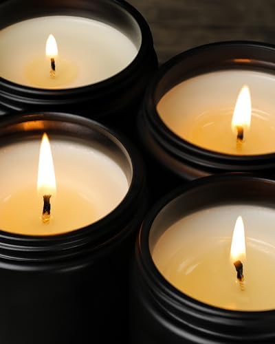AOOVOO Scented Candles for Men - 4 Pack Candles for Home Scented