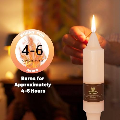 NJAO HOO Fall Short Taper Candle Orange 5 Inch Candlesticks Unscented Dripless Gradient Colored Tapered Candle Set for Home Dinner Party Halloween Decor, 4 Pack