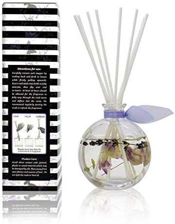 Reed Diffuser Set, Spa Lavender Scented Oil Diffuser with Sticks, Home Fragrance Accessories for Bathroom Shelf Decor, Aroma Diffusers for Home or Office Desk, USA Made