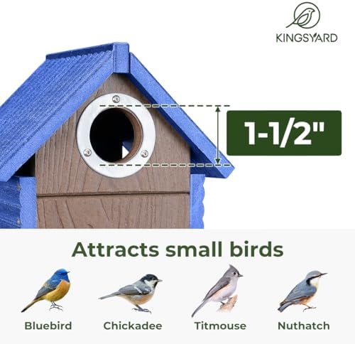 Kingsyard Bluebird House with Predator Guard, Recycled Poly Lumber