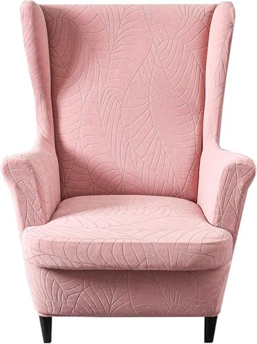 HZDHCLH Wingback Chair Slipcovers 2 Piece Stretch Spandex Washable