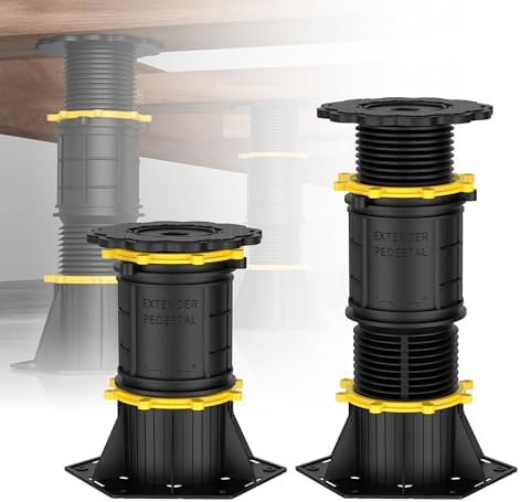 Wlrrcwdttc 2 Pcs Adjustable Height Bed Support Legs 6.9-9.8 inch, Bed Frame Center Support Legs for Bed Frame/Bed Center Slat,Bed Support Reinforcement Parts Bed Slats Support Leg Bed Replacement Legs
