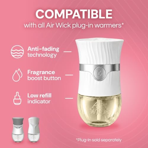 Air Wick Plug In Refills Vanilla & Pink Papaya, Essential Oils,10 Count