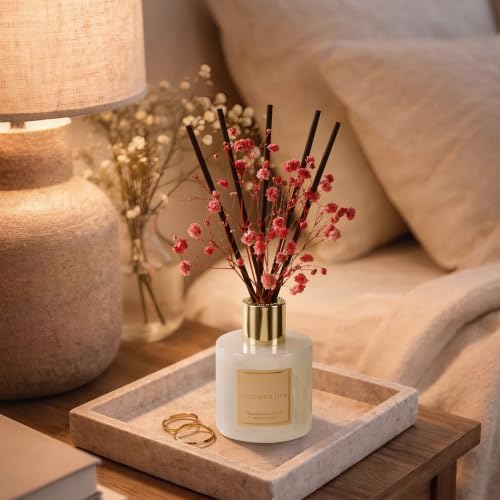 COCORRÍNA Reed Diffuser - Sandalwood Rose 3.38 fl oz Reed Diffuser for Bedroom Bathroom Home Décor