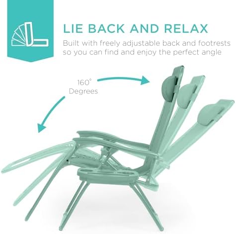 Best Choice Products Zero Gravity Chair Recliner, Seafoam