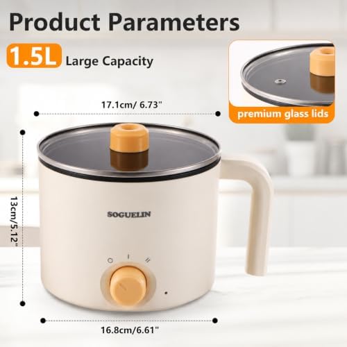 SOGUELIN Wax Melting Pot with Spoon & Thermometer for Candle Making
