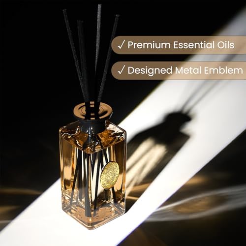 M&SENSE 10.14 oz Large Reed Diffuser Set | Fresh Grapefruit Scent Home Oil Diffuser with Sticks |Hotel Collection Non-Toxic Essential Oil |for Bedroom Bathroom Living Room