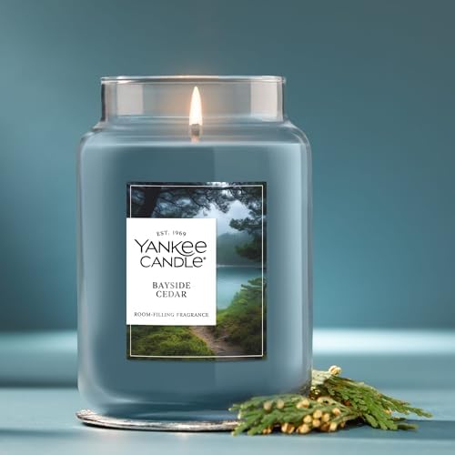 Yankee Candle Bayside Cedar Scented Candle, Large Jar, 22 oz (Pack of 4)