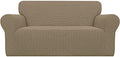 Easy-Going Stretch Oversized Loveseat Couch Covers Washable Tan