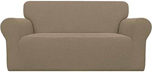 Easy-Going Stretch Oversized Loveseat Couch Covers Washable Tan