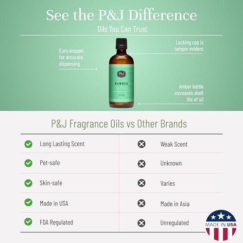 P&J Trading - Bamboo Scented Oil 100ml - Fragrance Oil for Candle Making, Soap Making, Diffuser Oil