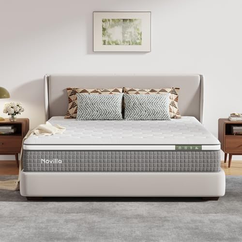 Novilla Queen Mattress 10 Inch,Hybrid Queen Size Gel Memory Foam Mattress