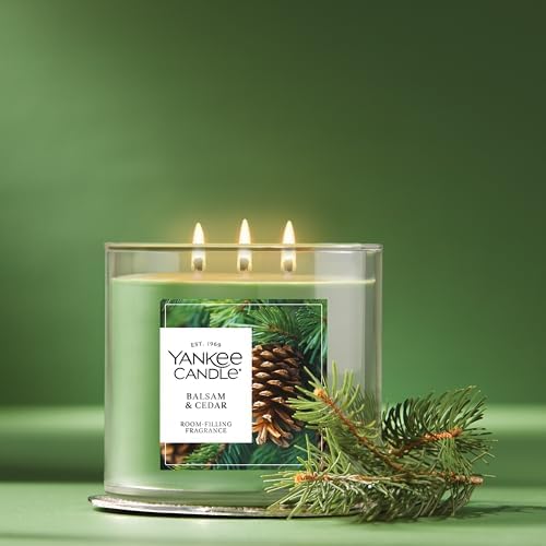 Yankee Candle Balsam & Cedar Scented Candle, 14.5oz 3-Wick