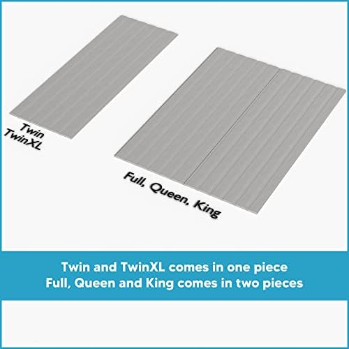 Treaton, 0.75-Inch Heavy Duty Vertical Wooden Bunkie Board/Bed Slats with Cover, Enhance Mattress Support, Queen(60"), Grey