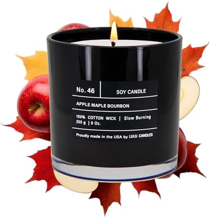 Lulu Candles Apple Maple Bourbon Scented Soy Jar Candle, 9 Oz.