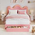 IDEALHOUSE Full Bed Frame with LED Headboard and Under-Bed Drawer, Metal