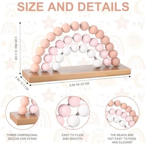 Arrowbash Rainbow Nursery Decor for Girl Room Decoration, Pink