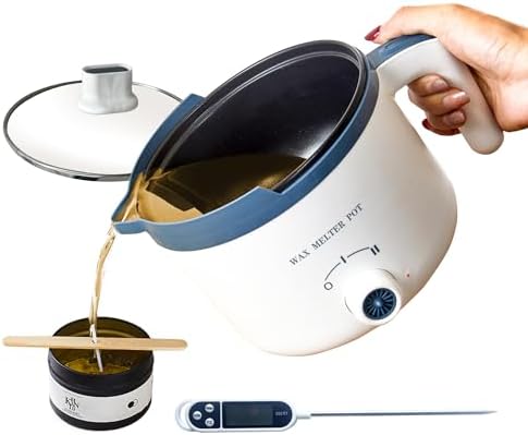 KQU Electric Wax Melting Pot for Candle Making with Thermometer 50oz