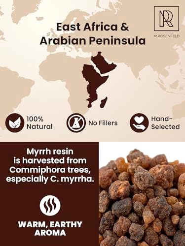 Myrrh Premium Resin Incense - 100% Natural Aromatic Tree Gum Sap & Emotional Balance - 40g