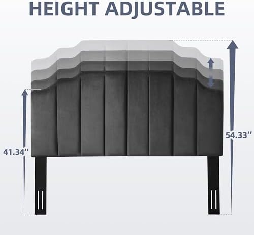 Headboard Queen Elegantly Curved Soft Padded Queen Headboard Only
