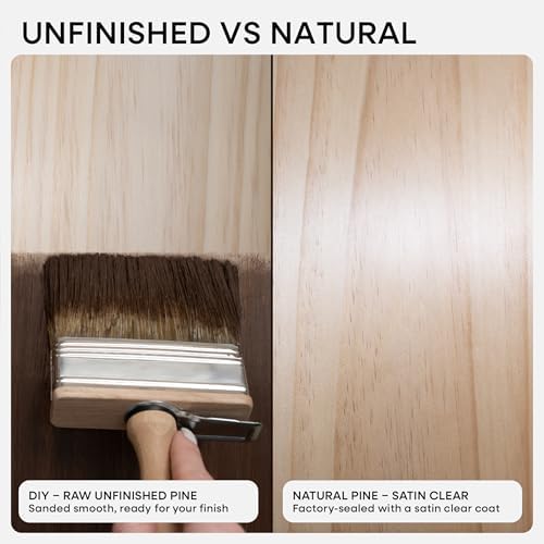 Homeforia 12 Inch DIY Floating Shelves, High-End Solid Pine Wood, Set of 4
