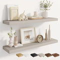 Dreamland 36 Inches Wall Mounted Wood Floating Shelves, Grey, 2 Pack