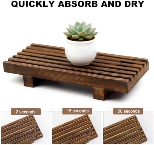 Klunk Wooden Risers, Wood Bathroom Tray & Kitchen Counter Riser, Set of 3
