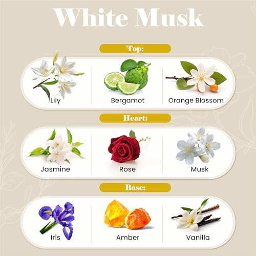 White Musk Aberscent Premium Reed Diffuser Oil Refill (8.5 Fl Oz/250ml) – Long-Lasting Fragrance Oil for Home, Office & Spa – Relaxing Scent, Luxury Hotel-Style Aroma