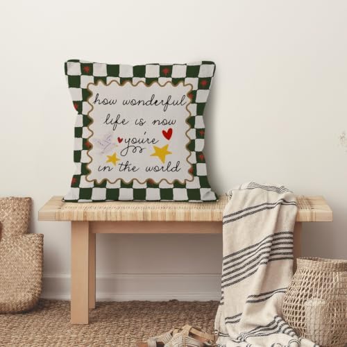 Inspirational Boy Girl Nursery Kids Room Throw Pillow Cover 18x18