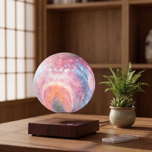 Levitating Moon Lamp Floating and Spinning in Air Freely with Gradually Changing LED Lights,Decorative Light for Kids Lover Friends