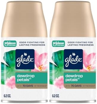 Glade Automatic Spray Refill Air Freshener, Dewdrop Petals, 2 Count