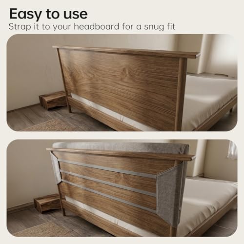 ENITYA Upholstered Headboard Pillow Queen,Bed Frame Mount,High Density Foam