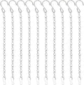 YINGFENG 10 Pack 9.5 Inch Silver Hanging Chains for Hanging Bird Feeders, Bird Houses, Planters, Baskets, Birdbaths, Lanterns, Wind Chimes, Billboards, Signs and Ornaments