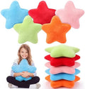 Soaoo 5 Pcs Star Fluffy Pillow Star Shape Pillow, Rainbow Mix