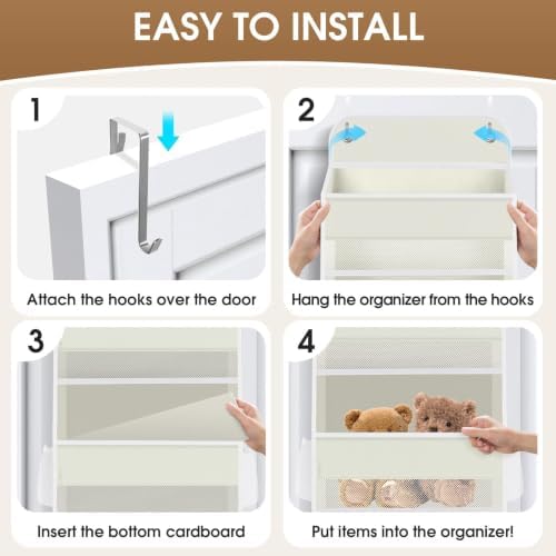 2 Pcs Over The Door Organizer Large Capacity Hanging Storage Room Organizer