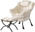 LITA Lazy Chair with Ottoman, Comfy Accent Reading Chair