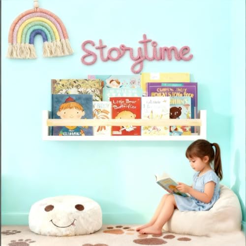 Handmade Storytime Wall Sign-Knitted Wire Storytime Sign Reading Corner Sign Decor story time wall sign wire Letters Book Corner Decor for Kids Room Nursery & Playroom (Pink Story)